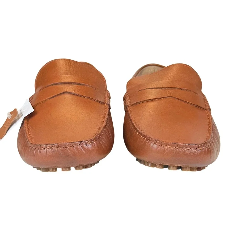 Carlos Santana Ritchie Penny Loafer Men 13 D Brown Leather Driving Moccasins NEW